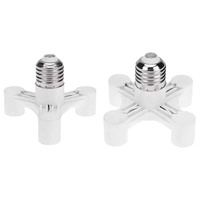 Adaptateur de douille de lampe E27 vers 3 E14 / E27 vers 4 E14, séparateur de douille de lampe, convertisseur à vis, support de lampe à induction, base de lampe