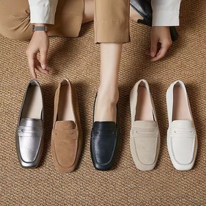 Mocassino in pelle morbida con punta quadrata all'ingrosso per mocassino in pelle da <span class=keywords><strong>donna</strong></span> per scarpe eleganti da <span class=keywords><strong>donna</strong></span> scarpe Casual piatte da Penny - Product Image 6