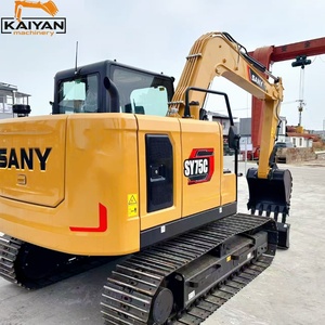 Excavadora de cadenas Sany Sy75C usada con motor de 55 kW, bomba hidráulica, peso operativo de 7.5 toneladas, modelo 2022 para industria pesada - Product Image 5