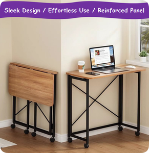 Bureau d'ordinateur pliable <span class=keywords><strong>simple</strong></span>, gain de place, <span class=keywords><strong>table</strong></span> pliable pour le bureau à domicile - Product Image 5