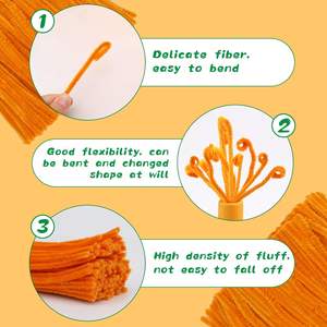 CHENXI, 12 дюймов, стебель синели, разные цвета, толстые трубы, очистители, ручной работы, стебель из нечеткой проволоки для декора - Product Image 3