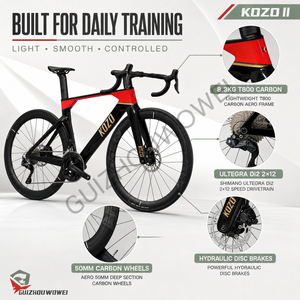 จักรยานฟิตเนสน้ำหนักเบา 700C Ultegra Di2 ระบบดิสก์ไฮดรอลิก สำหรับคาร์ดิโอและการควบคุมน้ำหนัก Kozo2-8170 KOZO II คุณภาพสูง - Product Image 5