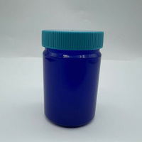Pots cosmétiques vides en plastique bleu à large ouverture avec couvercle vert 20g 50g 100g – Pots PP pour emballage de crème, lotion, pommade pour enfants