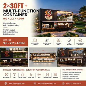 Restaurant mobile préfabriqué moderne et élégant en conteneur acier respirant - Product Image 2