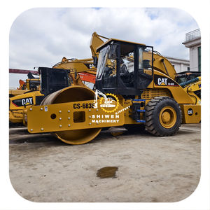 Rodillo Compactador Vibratorio Usado Caterpillar CS683E Importado de Japón en Shanghái, Compactador de Carreteras CS-863E CS-683E con Motor Diésel y Bomba - Product Image 1