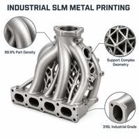 Layanan Pencetakan 3D Logam SLM Kustom, Bagian Industri Baja Tahan Karat 316L, Geometri Kompleks, Presisi Tinggi, OEM ODM