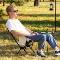 Chaise de camping pliante portable d'extérieur, légère, en maille respirante, pour pique-nique, randonnée, pêche, jardin, mobilier d'extérieur