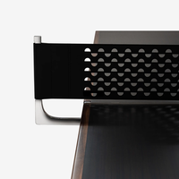 Table de ping-pong moderne et durable en verre et bois pour l'intérieur, avec un ensemble de ping-pong de luxe pour un usage domestique et commercial