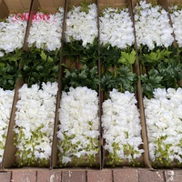 Flores Artificiales de Delphinium Blancas de Alta Calidad con Tacto Realista DC270 para Decoración de Arreglos Florales en Bodas, Fiestas y Eventos