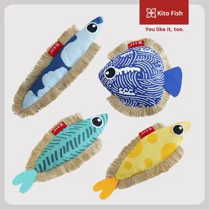 Suministros para mascotas, juguetes para gatos, pez con sonido de menta, almohada para bromas, cuerda colgante, juguete para gatos de autoentretenimiento - Product Image 5