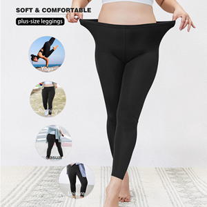 KTS426 produttori personalizzati 1XL-5XL Leggings di grandi dimensioni donne indossano pantaloni da Yoga Leggings sportivi collant/collant tascabili - Product Image 2