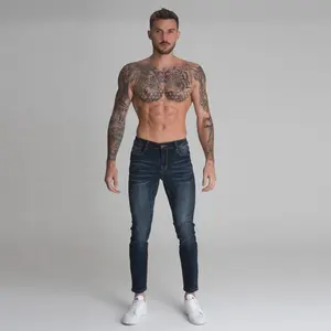 Jean Slim de couleur unie pour hommes, nouveau Design, mode Business, coupe ajustée, Service OEM, ODM, collection 2021