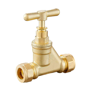 Bán buôn Chất lượng cao chống ăn mòn nội bộ chủ đề Brass dừng van giả mạo Brass nước nén dừng van cho Brass Ống - Product Image 1