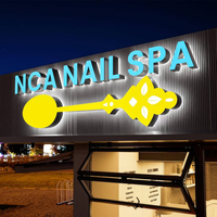 Enseigne de salon en acrylique personnalisée, enseigne de magasin ronde 3D personnalisée, logo personnalisé, enseigne de salon de beauté en acrylique, plaque de nom d'entreprise, plaques de magasin