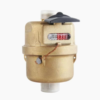 Compteur d'eau mécanique volumétrique vertical de haut niveau DN25 de 1 pouce R160 R200 IP68 Nylon ABS Laiton Cuivre Plastique OEM Personnalisable