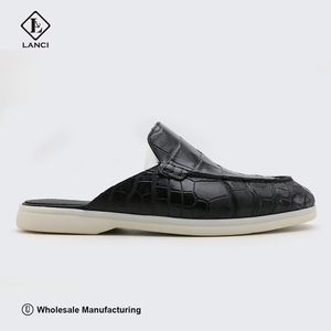 LANCI Produttore di Sandali Personalizzati OEM, Scarpe in Vera Pelle con Design Coccodrillo, <span class=keywords><strong>Mocassini</strong></span> da <span class=keywords><strong>Uomo</strong></span>, <span class=keywords><strong>Pantofole</strong></span> di Lusso - Product Image 3
