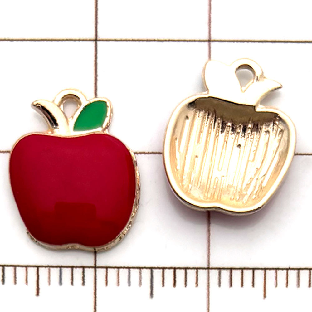 Une pomme rouge dégoulinante d'huile - 0,7g - 12*15mm - 10851