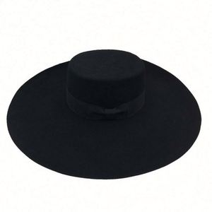 Custom Fedora Hats Women Wool Vintage Wide Brim Fedora Hat - Product Image 2