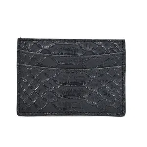 Eco Friendly Recycled Designer Phone Leather Business Credit Card Holder Case Snake Croc Pattern Cardholders