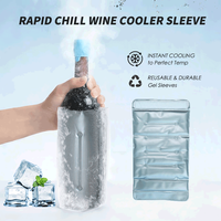 Manchon de refroidissement réutilisable en gel pour bouteille de vin, refroidisseur de vin pour vin rouge, blanc, champagne ou pétillant
