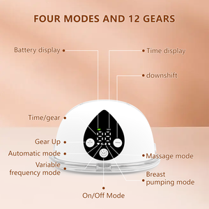 Tiralatte Indossabile Senza Mani con 4 Modalità e 12 Livelli, Aspirazione Multitronica, Pompa Elettrica Portatile per l'Allattamento - Product Image 3