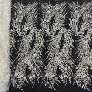 Nuevo bordado de Gauding cuentas de plata cuentas de burbujas + 3/5 por ciento pieza de cristal bordado industria pesada vestido de novia Cheongsam E - Product Image 4