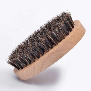 Spazzola per <span class=keywords><strong>Barba</strong></span> in Setole Naturali di Cinghiale con Manico in Legno, Strumento di Cura Maschile per Districare, Modellare e Levigare i Peli del Viso - Product Image 2