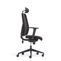 Chaise de bureau de direction moderne avec dossier incurvé en maille respirante, mécanisme renforcé, base 5 étoiles, profondeur de siège réglable