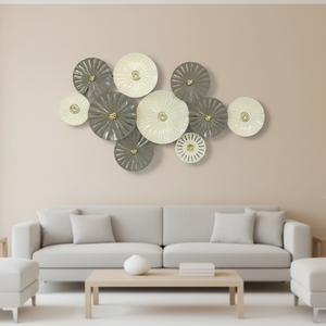 Décoration murale en métal, intérieur, <span class=keywords><strong>tendance</strong></span> maison bon marché, 66,68*6,35*40,01CM, gris, blanc, or, décoration murale en métal, luxe pour la maison - Product Image 6