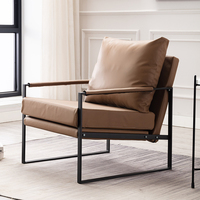 Combinaison de chaise et de table en cuir de canapé de lobby de luxe moderne et léger nordique simple