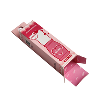Vente en gros personnalisée jolie boîte d'emballage cosmétique en papier cils roses avec impression de logo boîte rose avec crochet