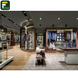 Urban Fashion Retail Display Rack <b>Apparel</b> Counter Garment Cabinet Glass Fixture Commercial Furniture - Product Image 5