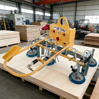 Lève-charge pneumatique à ventouses pour manipulateur de grue à panneaux de bois avec 2 ventouses et rotation à 360° pour levage en entrepôt