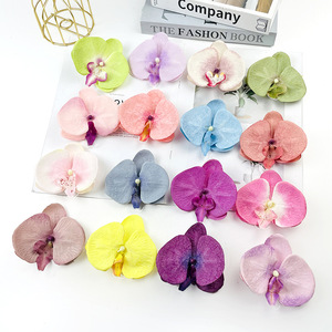 Fleurs d'orchidées Phalaenopsis flocon de neige 10 cm pour accessoires de coiffure DIY, décoration intérieure, accessoires de mariage et photographie en extérieur - Product Image 1