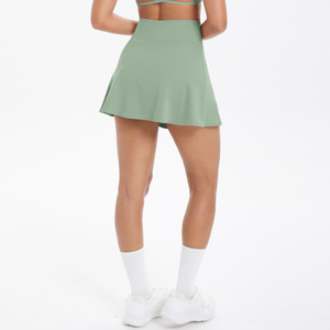 Rok tenis pinggang tinggi model baru rok sejuk untuk wanita celana tenis kebugaran lari mode pita kulot Feminino - Product Image 4