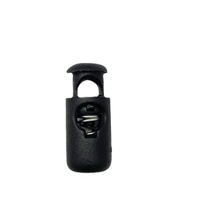 <b>Black</b> Single Hole Spring Buckle Plastic Drawcord Stopper 1.92cm For Bags Elastic Adjustment - Product Image 5