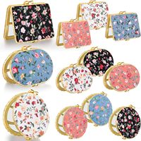 Retro Floral Makeup Compact Small Pocket Purse Mirrors Beauty Handheld Folding Portable Travel Mirror for Women