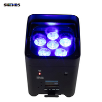 SHEHDS 6X18W RGBWA UV 6 en 1 Projecteurs sans fil à batterie LED Par Light Support de l'application mobile pour téléphone portable Lumière de scène pour DJ Disco Party Hôtel
