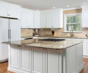 Armoires de cuisine modulaires blanches personnalisées en panneaux de particules, armoires de cuisine modernes, armoires de cuisine RTA, armoires de cuisine importées de Chine - Product Image 4