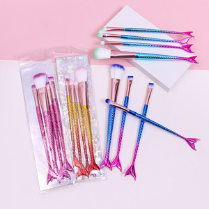 Juego <span class=keywords><strong>de</strong></span> 4 <span class=keywords><strong>Brochas</strong></span> <span class=keywords><strong>de</strong></span> <span class=keywords><strong>Maquillaje</strong></span> para Ojos con Forma <span class=keywords><strong>de</strong></span> <span class=keywords><strong>Cola</strong></span> <span class=keywords><strong>de</strong></span> <span class=keywords><strong>Sirena</strong></span>, <span class=keywords><strong>Brochas</strong></span> <span class=keywords><strong>de</strong></span> Precisión <span class=keywords><strong>de</strong></span> Pelo Sintético para Difuminar en Forma Plana - Product Image 5