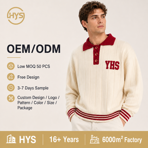 Pull en tricot personnalisé <span class=keywords><strong>pour</strong></span> <span class=keywords><strong>homme</strong></span>, col <span class=keywords><strong>polo</strong></span>, manches longues, pull en tricot jacquard à col <span class=keywords><strong>polo</strong></span> avec lettres <span class=keywords><strong>pour</strong></span> <span class=keywords><strong>homme</strong></span> - Product Image 1