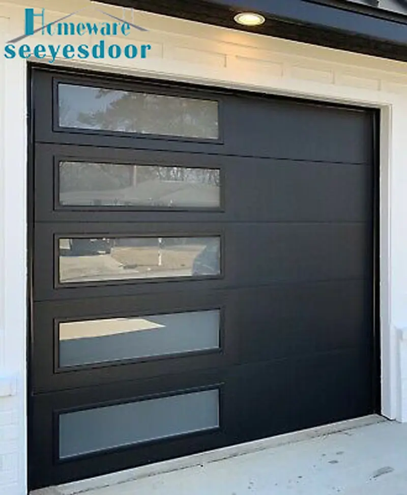 Puertas de garaje de estilo moderno para villa, panel de aluminio exterior para el hogar, puerta de garaje