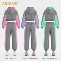 Fabricants de vêtements – Nouveauté 2026 : Ensemble 2 pièces streetwear pour femme, comprenant un sweat à capuche court zippé et un pantalon de jogging – Tenue de sport personnalisée