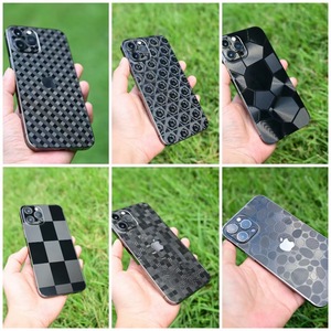 FONLYU Adesivo 3D Nero con Texture, Pellicola Decorativa Posteriore per Telefono con Motivo Zebrato e Coccodrillo, Macchina per Taglio Pellicole - Product Image 5