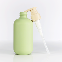 100ml 200ml 300ml 500ml ensembles de bouteilles de lotion PE-HD en plastique vert bouteille de lotion de douche d'émulsion de presse de shampooing vide personnalisée