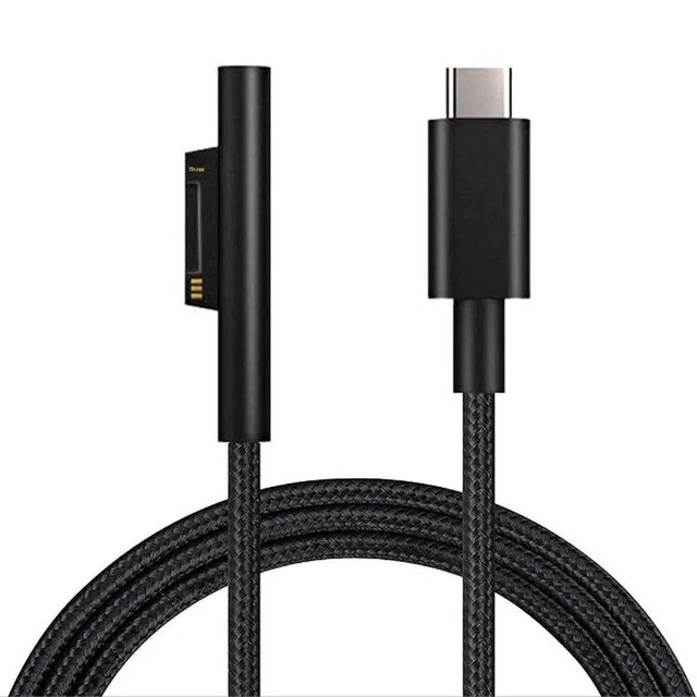 For Microsoft Surface Pro 7 6 5 4 Book GO Charging Cable 18m Type-C PD45W Fast Charger Adapter 15V 3A USB-C Power Supply Cord