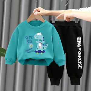 Ensembles de survêtements pour enfants de loisirs garçons et filles printemps automne survêtements coton deux pièces enfants - Product Image 1