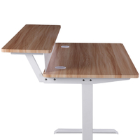 Bureau d'ordinateur double, petit bureau électrique à deux pieds, bureau intelligent réglable en hauteur avec mécanisme de levage motorisé