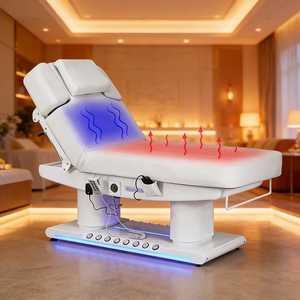 Table de massage électrique professionnelle en cuir avec chauffage pour salon de beauté et équipement de centre de spa - Product Image 1