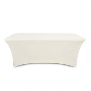 4ft Stretch Spandex <b>Table</b> Cover, Wrinkle Resistant Solid Color Fitted Tablecloth 2 Pack for Wedding Party - Product Image 6